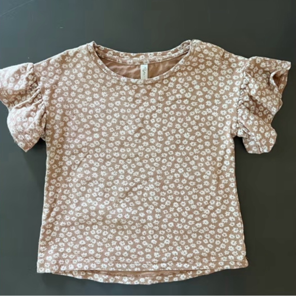 Rylee + Cru Flutter Tee | Terracotta Ditsy